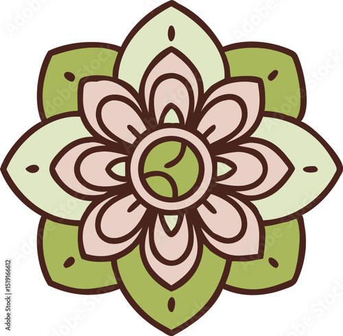Soothing spa center mandala logo design