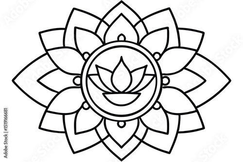 Soothing spa center mandala logo design