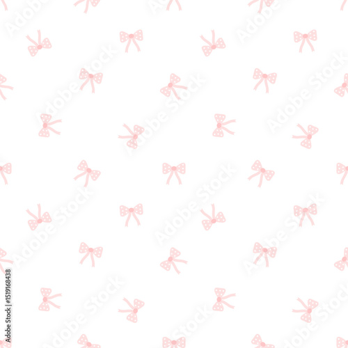 seamless pattern with pink bow