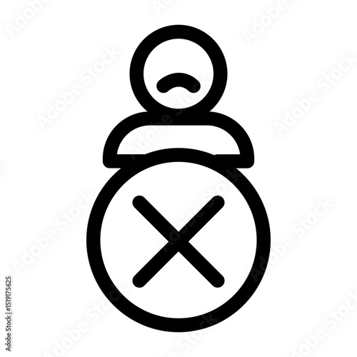 Blacklist person icon