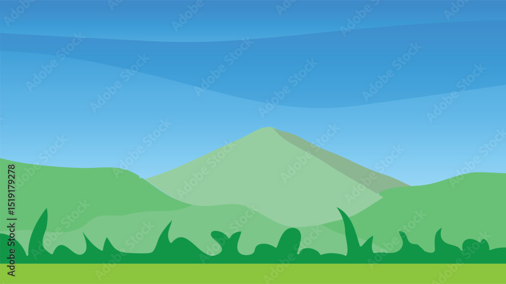 Obraz premium landscape with trees and clouds 