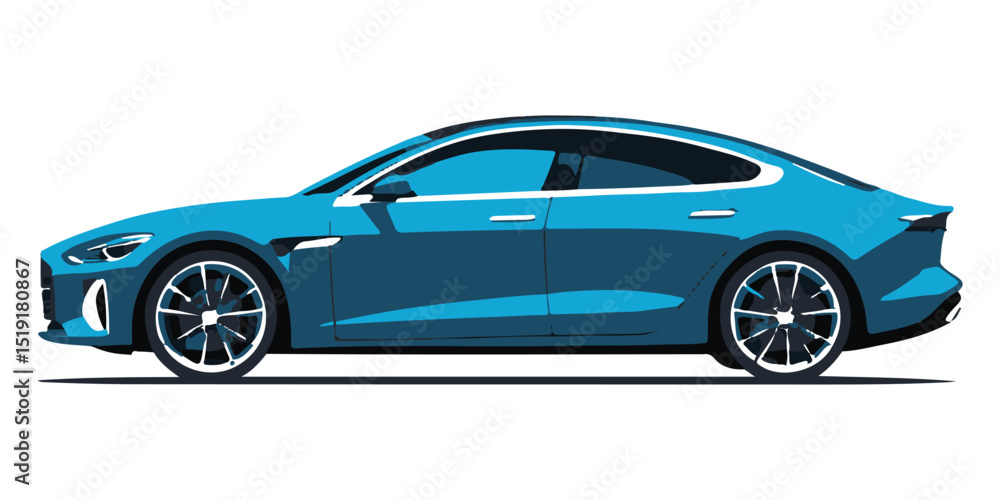 Naklejka premium Blue Car 