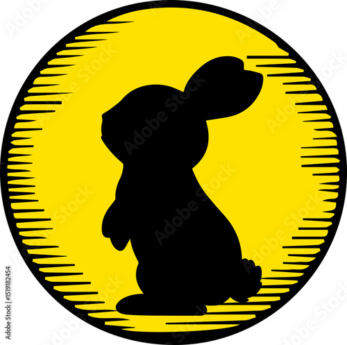 추석 달토끼 일러스트