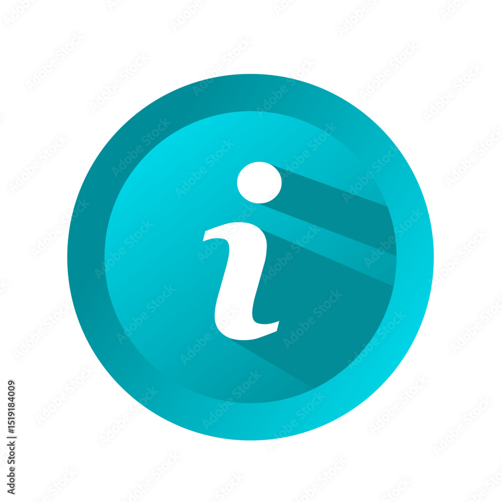 Blue round information button – vector illustration Blue round information button – vector illustration