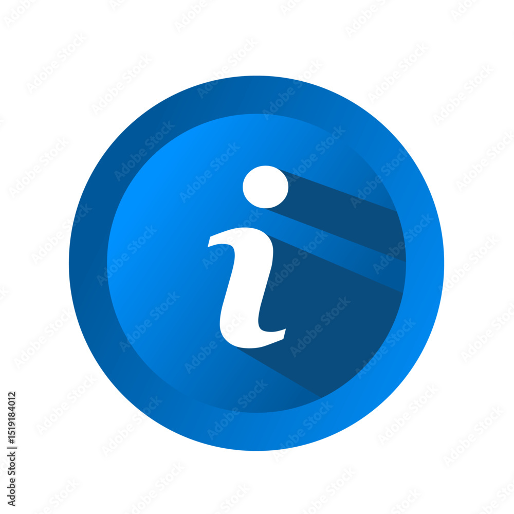 Blue round information button – vector illustration Blue round information button – vector illustration