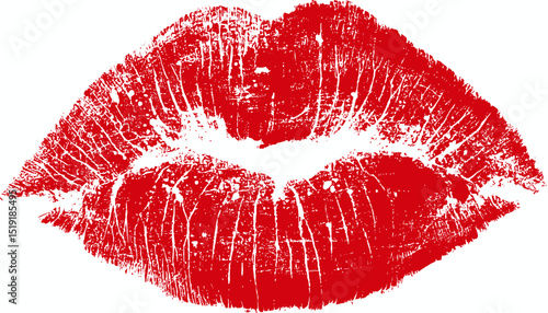 Red Lipstick Kiss Mark Vector Illustration,  Perfect for Designs & Projects