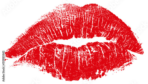 Red Lipstick Kiss Mark Vector Illustration,  Perfect for Design Projects