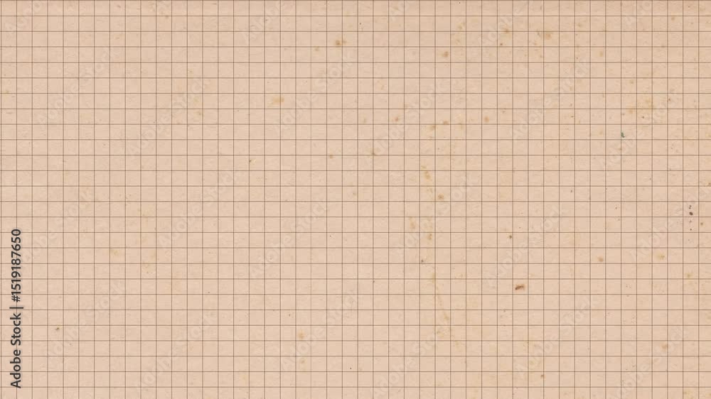Vidéo Stock Vintage paper texture with checkered grid 4K stop motion ...