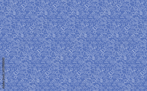 User interface seamless pattern. Essentials seamless background.