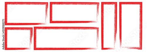 Grunge rectangles frame vector set.  grunge rectangle frame isolated on white background. Abstract grunge rectangle frame.