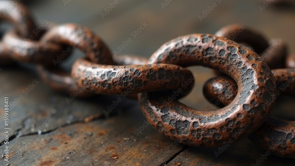 Obraz premium old rusty metal chain