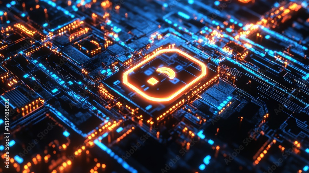 Obraz premium AI-driven Cyber Security System Detecting Data Anomalies