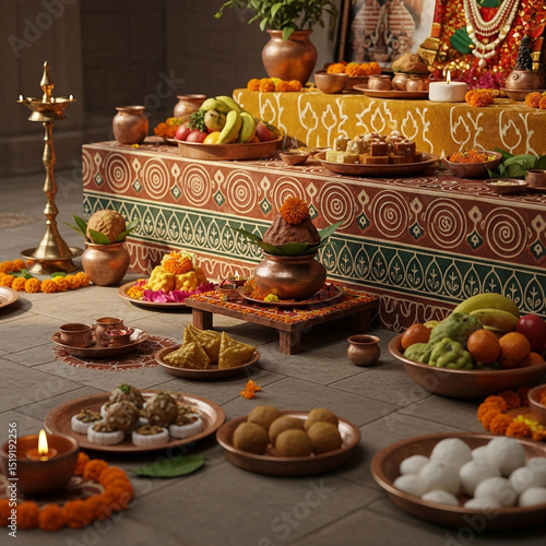 Traditional Indian Pooja Fe...