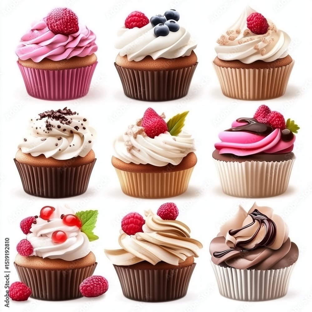 set of cupcakes set of cupcakes