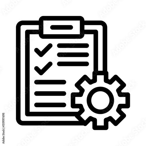 checklist line icon