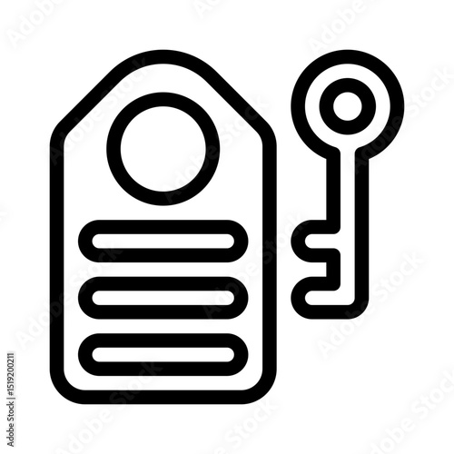 key with tag line icon