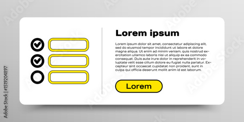 Line Task list icon isolated on white background. Control list symbol. Survey poll or questionnaire feedback form. Colorful outline concept. Vector