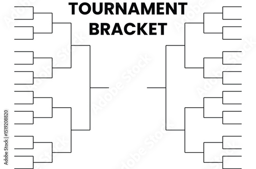 Tournament Bracket for 32 players vector asset