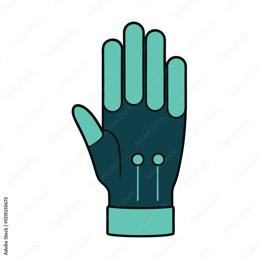 Obraz premium Cybernetic Neon Glove with Glowing Fingertips
