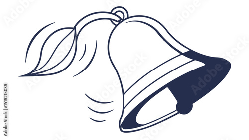 Elegant Vector Graphic of a Stylized Bell