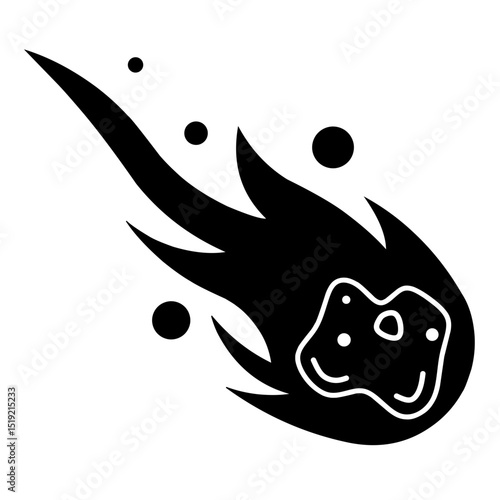 Meteor vector icon 