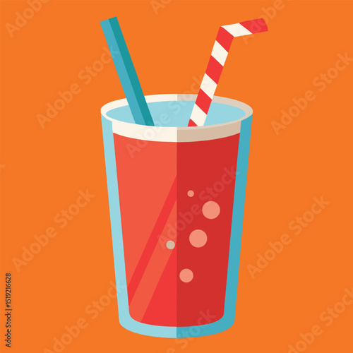 Refreshing Fizzy Drink Illustration