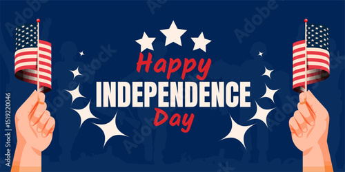 Independence Day templates with fireworks and stars, ideal for event promotion or digital marketing.