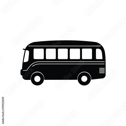 Bus Public Transport Vector Silhouette