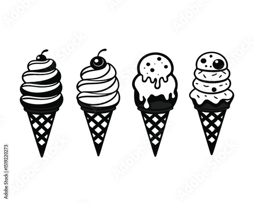 set of ice cream