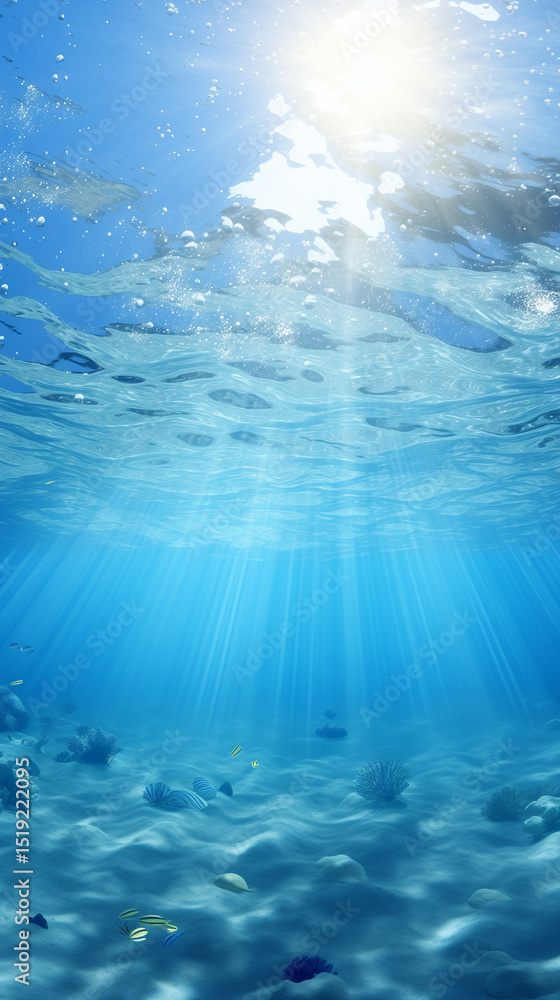 Obraz premium blue water surface