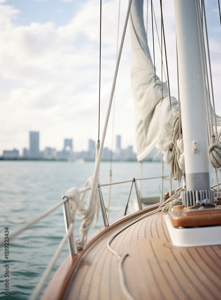 Fototapeta premium sailing ship in the sea