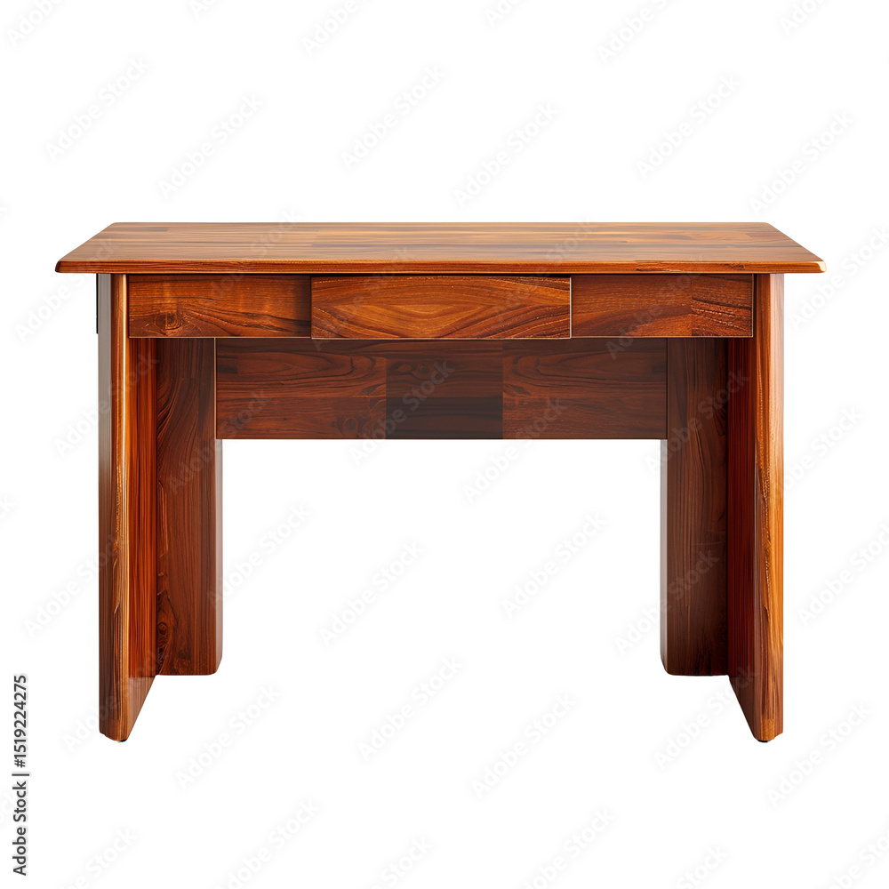 Modern Wooden Desk Rich Brown Finish Single Drawer Modern Wooden Desk Rich Brown Finish Single Drawer