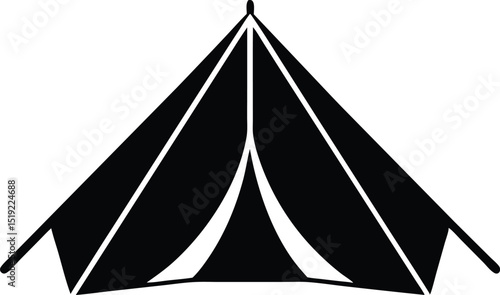  camping tent silhouette vector