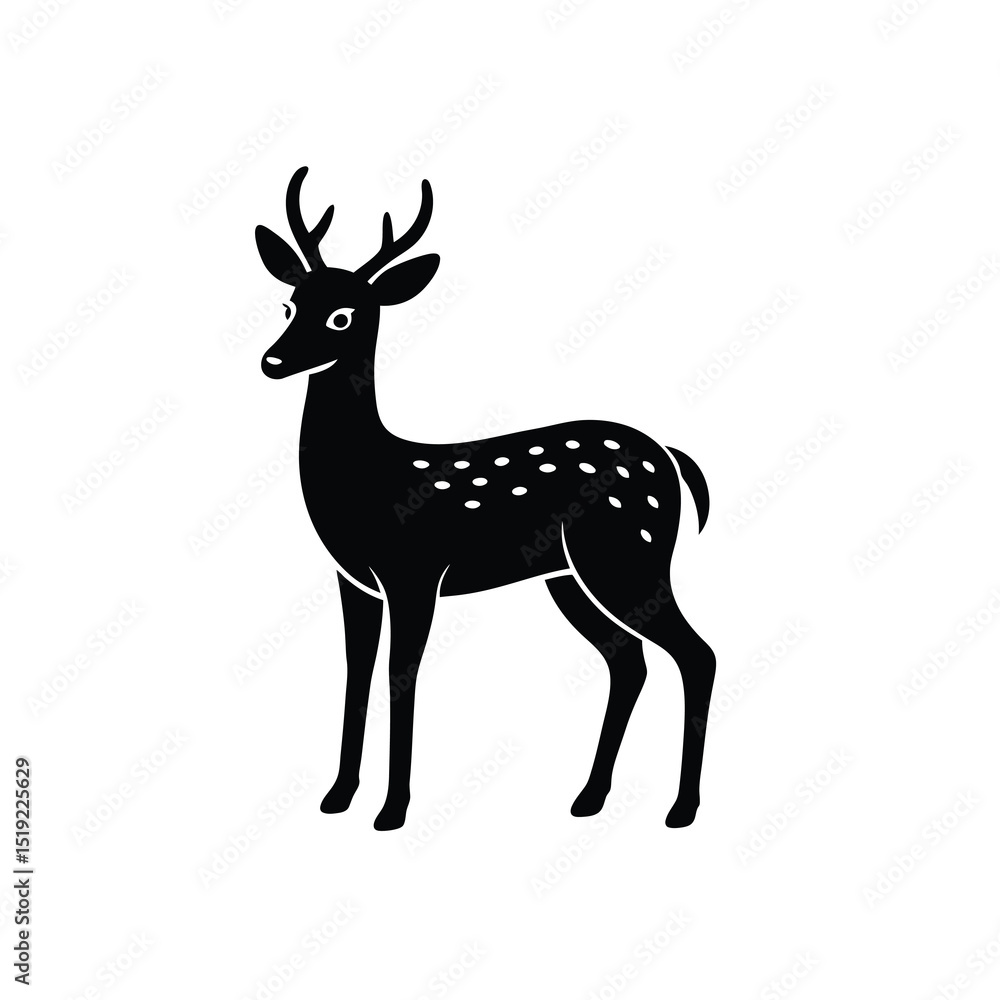 Fototapeta premium Deer Nature Vector Silhouette