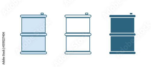 Blue Barrel oil icon isolated on white background. Vector