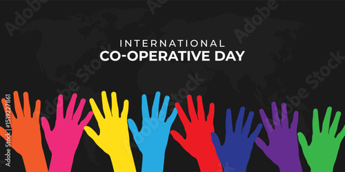 Vector illustration of International Co-operative Day social media template