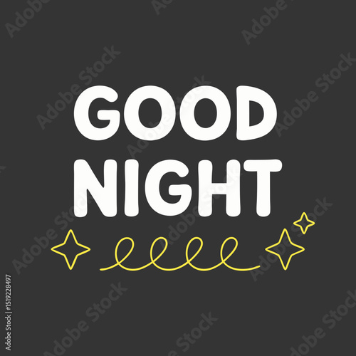 Good night sweet dreams typography design