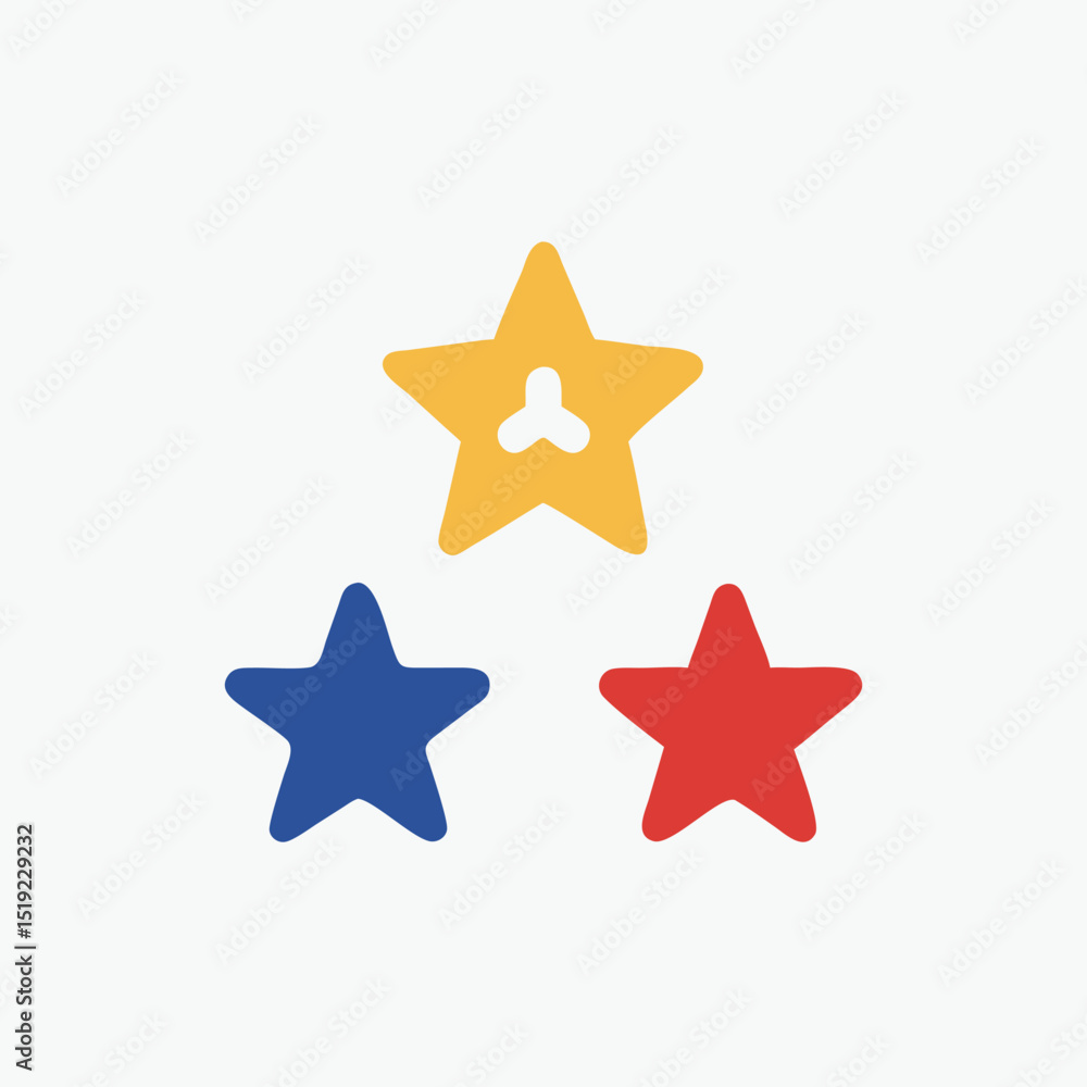 Star icon fully editable vector template Star icon fully editable vector template