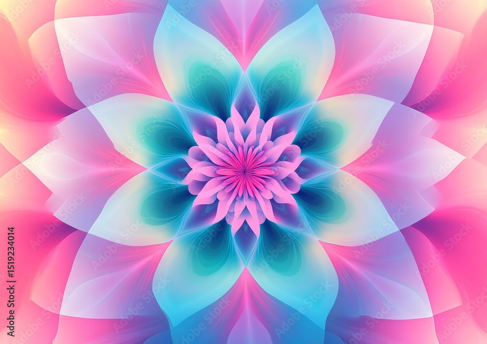 Obraz premium A colorful flower with blue, pink and white petals
