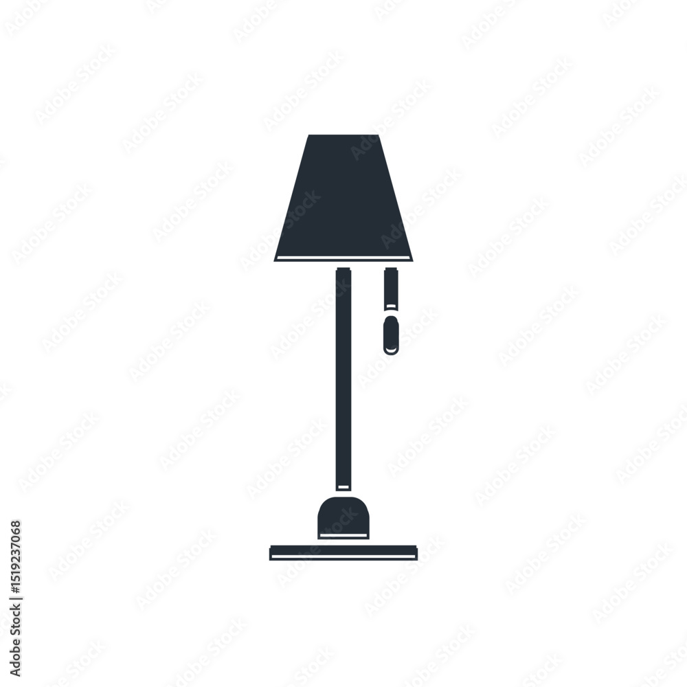 Black Floor lamp icon isolated on white background. Vector Black Floor lamp icon isolated on white background. Vector