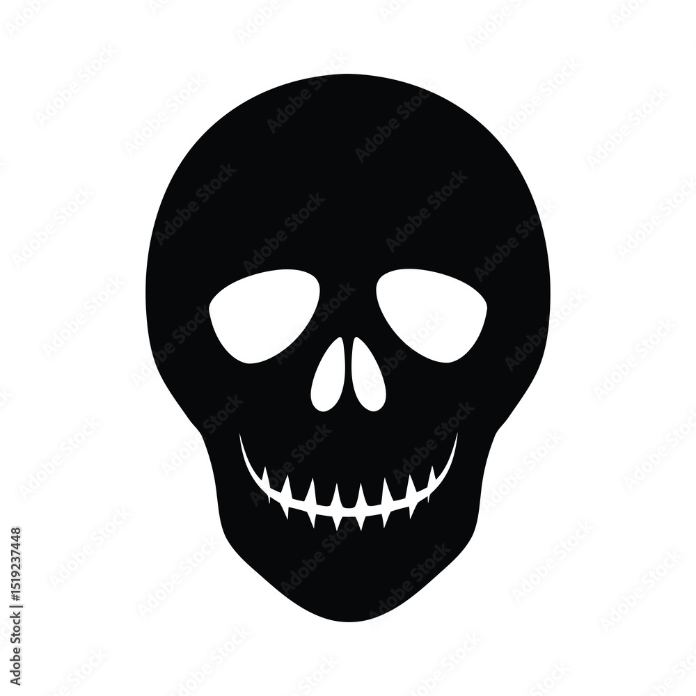 Fototapeta premium Skull Minimalist Vector Silhouette