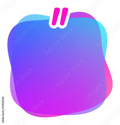 Gradient quote box featuring rounded corners and dual vertical pink lines, inviting inspiring text and messages. Perfect for modern designs in vibrant colors and smooth, flowing shapes