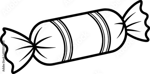 Delicious wrapped candy sweet treat illustration