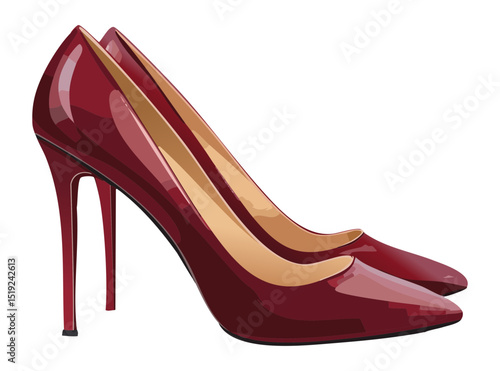 Classic Red Wine Stiletto Shoe Fashion