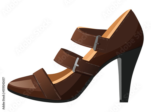 Elegant Brown Strapped Heels