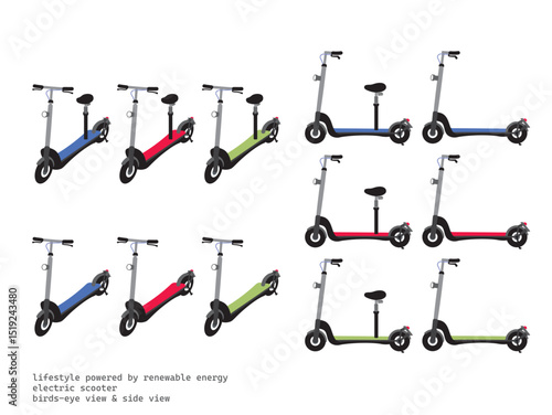 lifestyle powered by renewable energy: electric scooter