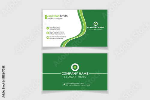 Modern business card design template, clean and professional business card vector