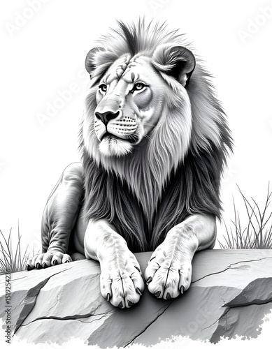 portrait of a male lion
