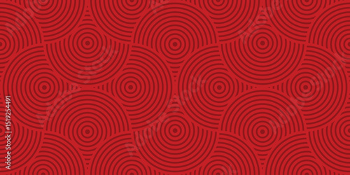 Happy Chinese new year pattern seamless vector. Wallpaper with chinese wave pattern on red background. Modern luxury oriental illustration for cover, banner, website, decor.