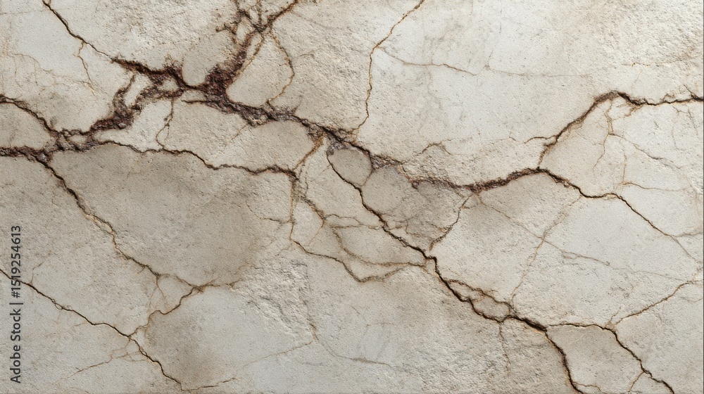 Fototapeta premium Detailed realistic topdown limestone surface texture with subtle cracks